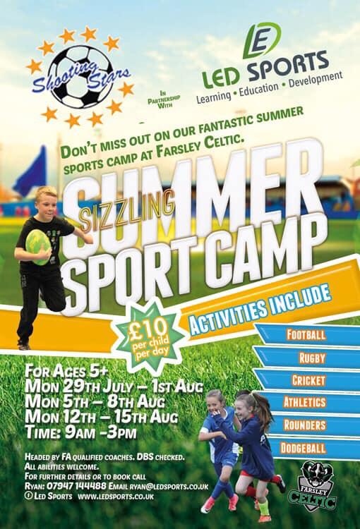 Week 3 of our summer camps <a href="/FarsleyCelticFC/">Farsley Celtic</a> finished. Fabulous to see so many kids attend and have fun. Due to demand we are having an extra week which will be Tue 27th - Fri 30th August #fun #fitness #onlyatenner