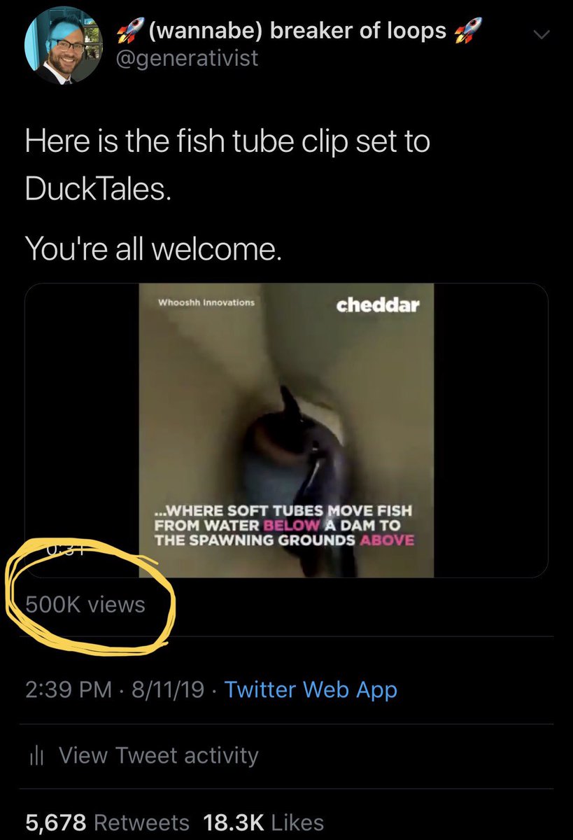 500k views on DuckTales fishtube