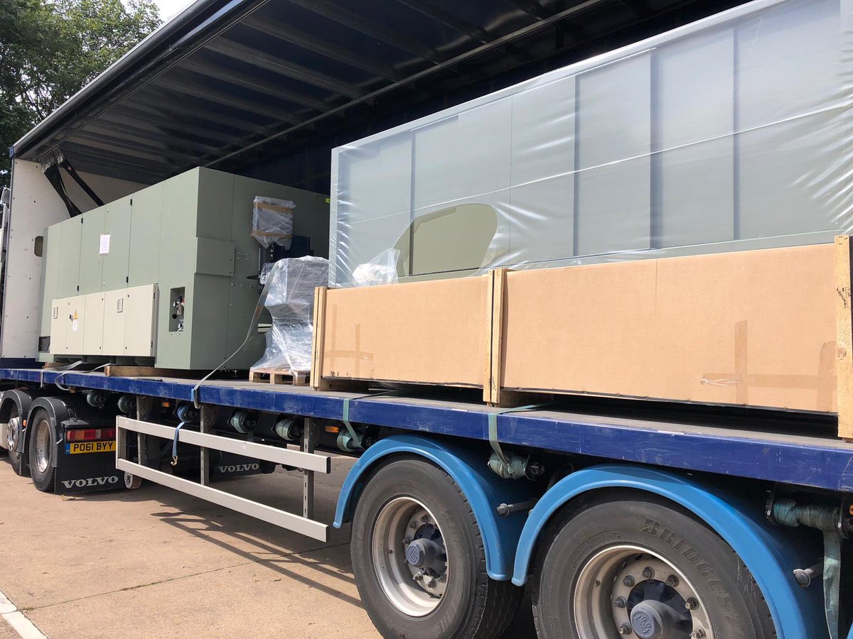 emmegiuk's tweet photo. A Phantomatic M4 and X4 amongst the new machines packed and heading across to Ireland today - all ready for our engineers to install #machinerymaestros https://t.co/1Wx1rupRj3