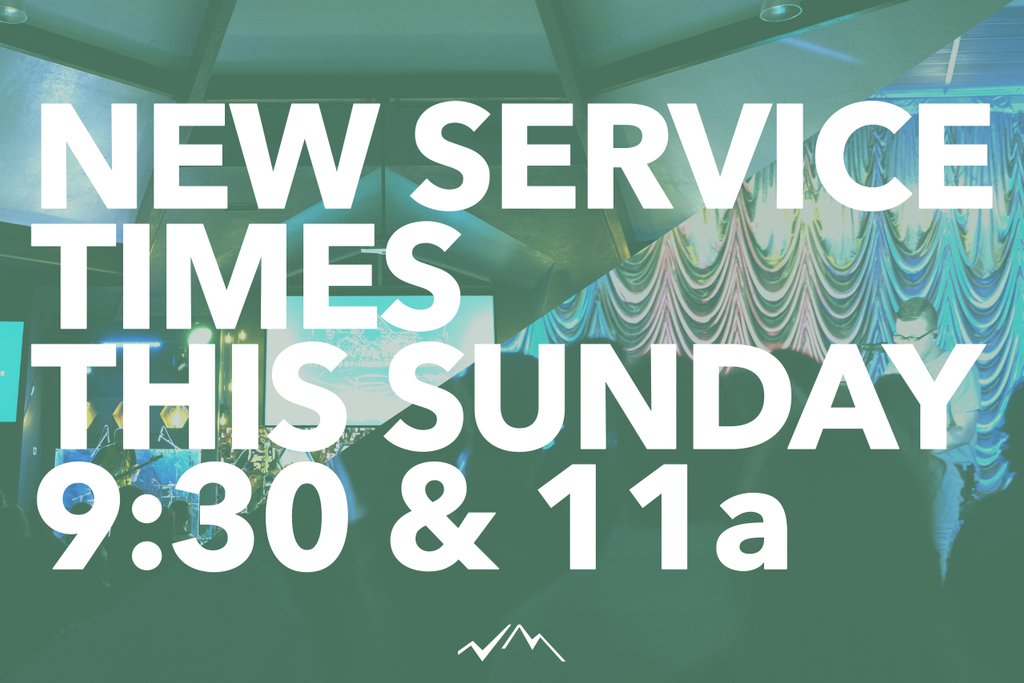 Both campuses, Norman and OKC, are going to new service times this Sunday, August 18th. Come to either the 9:30a or 11a. See you there.