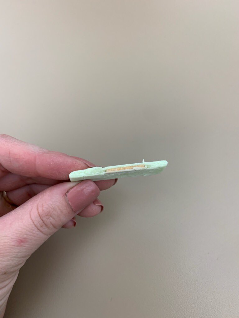 JordanBohall's tweet photo. @OrbitGum why did my #subordinate find little bits of wood inside the pieces of gum I bought her?!? If we wanted to use #toothpicks we would have avoided your toothpick “gum”. Please don’t give her access to more weapons. https://t.co/d7nH3gabNB