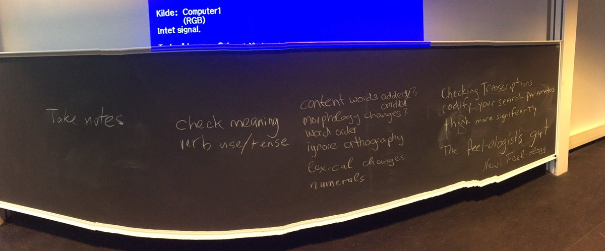 KatarzynaAnn's tweet photo. Some thoughts on philology and textual scholarship by the advanced group of #amss2019 ❤️ My students not only “ignore orthography” but also sometimes follow the “philological feeling”. #MedievalTwitter #manuscripts https://t.co/zWplFVUIhZ