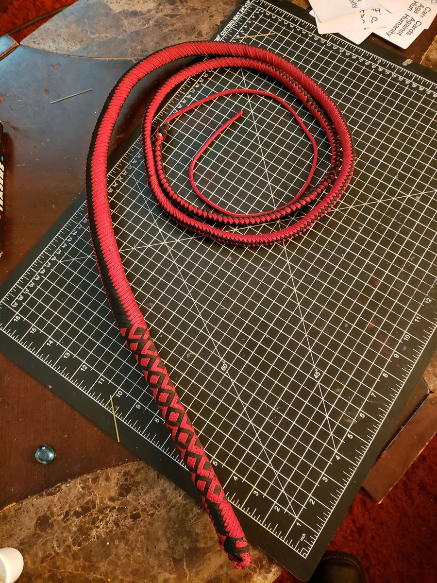Needs knots. Rolled, and waxed but its almost done #bullwhip #customwhips