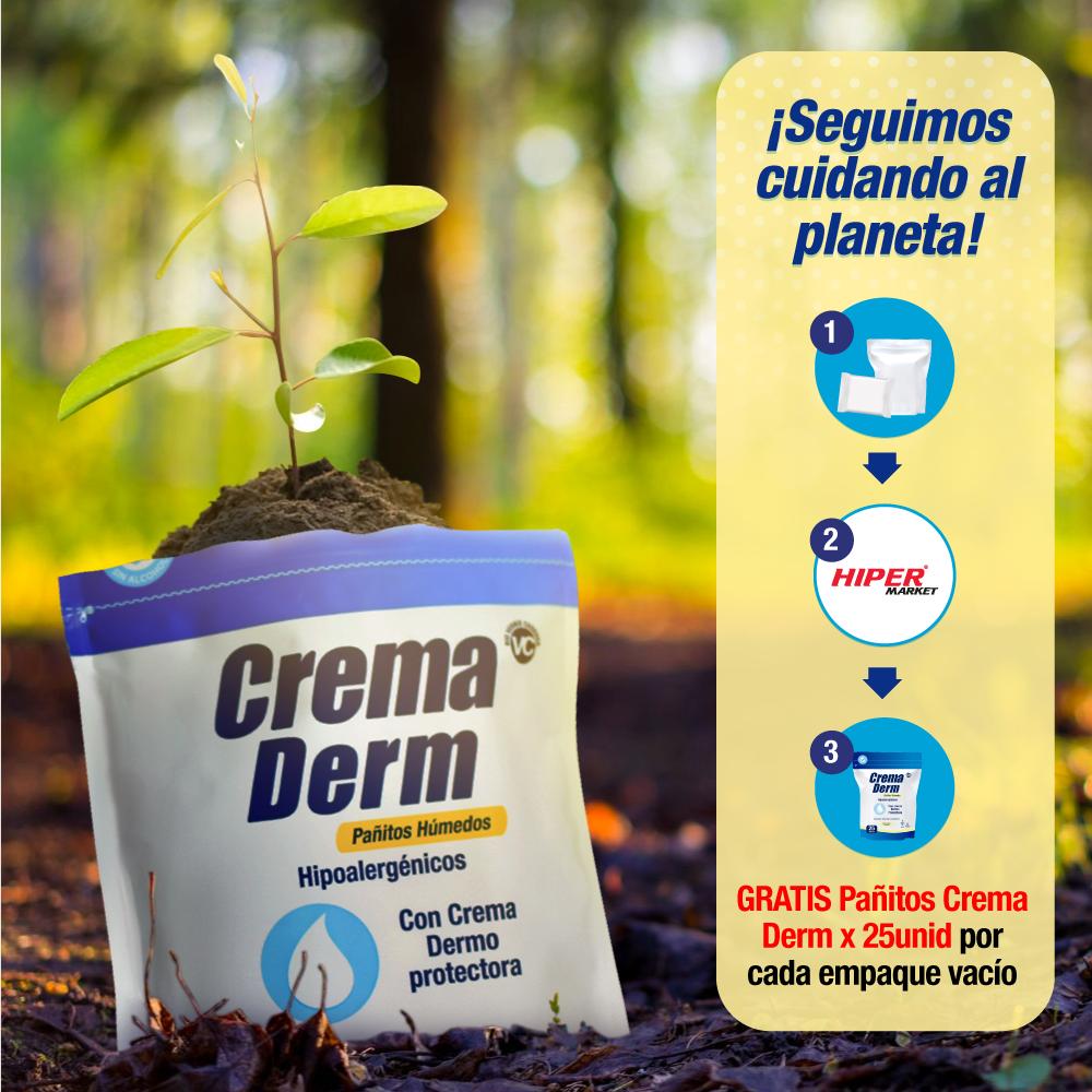 CremaDerm's tweet photo. ¡Contigo cuidamos el planeta! Recibe gratis un paquete de 25 pañitos húmedos CremaDerm, presentando empaques vacíos de pañitos húmedos a partir de 48 unidades de cualquier marca . Canjéalo en nuestros puntos de canje en Hipermarket Norte, El Dorado y Sur
#Pieldebebe #CremaDerm https://t.co/iB6pXBhwB0