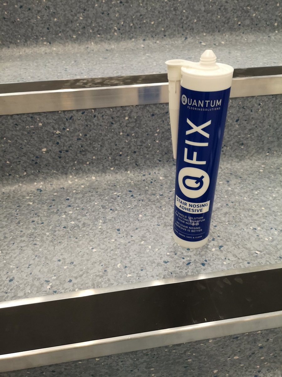 Treads and risers in <a href="/Polyflorltd/">Polyflor</a> <a href="/polyflor_canada/">Polyflor Canada</a> with <a href="/QuantumFlooring/">Quantum Flooring</a> mini cove and nosings using Q Fix adhesive. Fast, neat and looks really clean and pleasing to the eye. #modularconstruction <a href="/MPBAUK/">Modular and Portable Building Association (MPBA)</a>