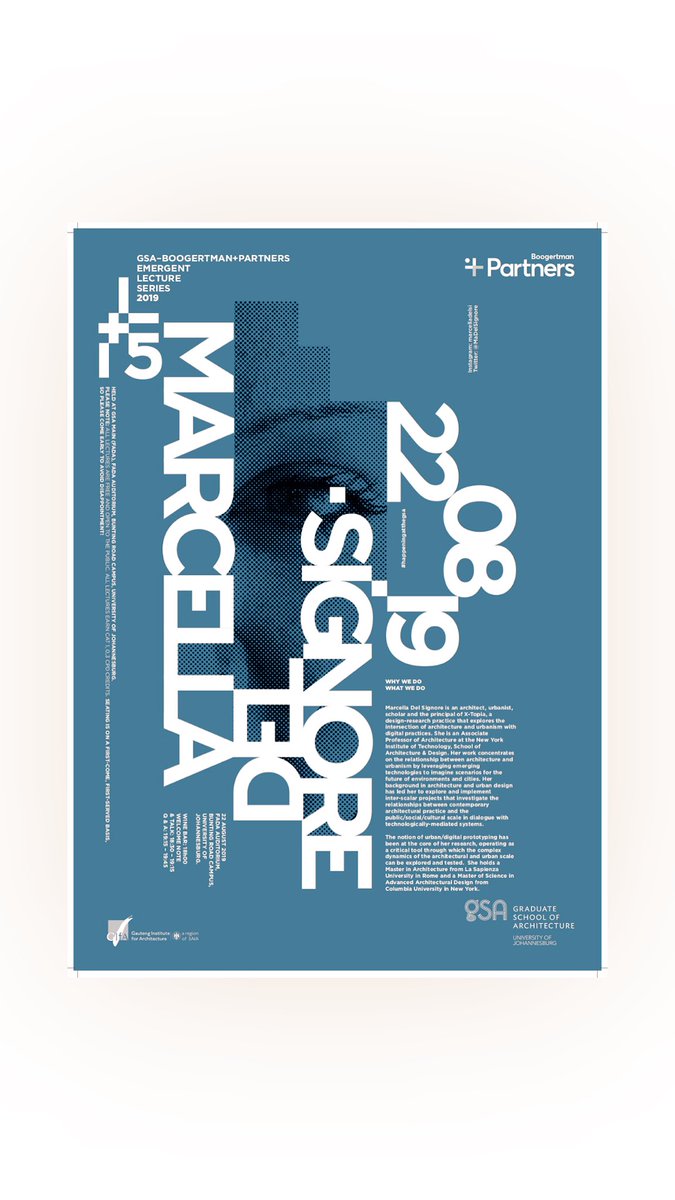 MaDelSignore's tweet photo. Excited to lecture at the University of Johannesburg next week. #InternationalLectureSeries #architecture #johannesburg #graduateSchoolArchitecture #gsa #marcelladelsignore @MaDelSignore https://t.co/yMijTUwHaq