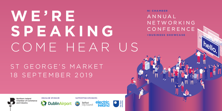 Groundswell_ni's tweet photo. We will be speaking at this years @NIChamber annual networking conference on 18th September at St. Georges market about "How to maximise sales online". Find out more info here: https://t.co/BpI2rsTrJU

#NIChamber #BelfastHour #Groundswell #OnlineSales https://t.co/xOIIKqcpGF