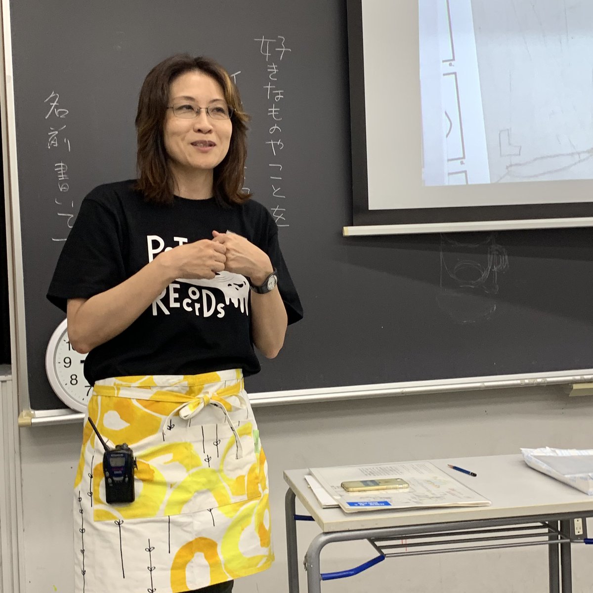 「桑沢デザイン研究所にて 森井ユカ先生 yukayuka 「伝わるイラストと読みやすい文字」講座を受講しました。学校で様」つるたさや