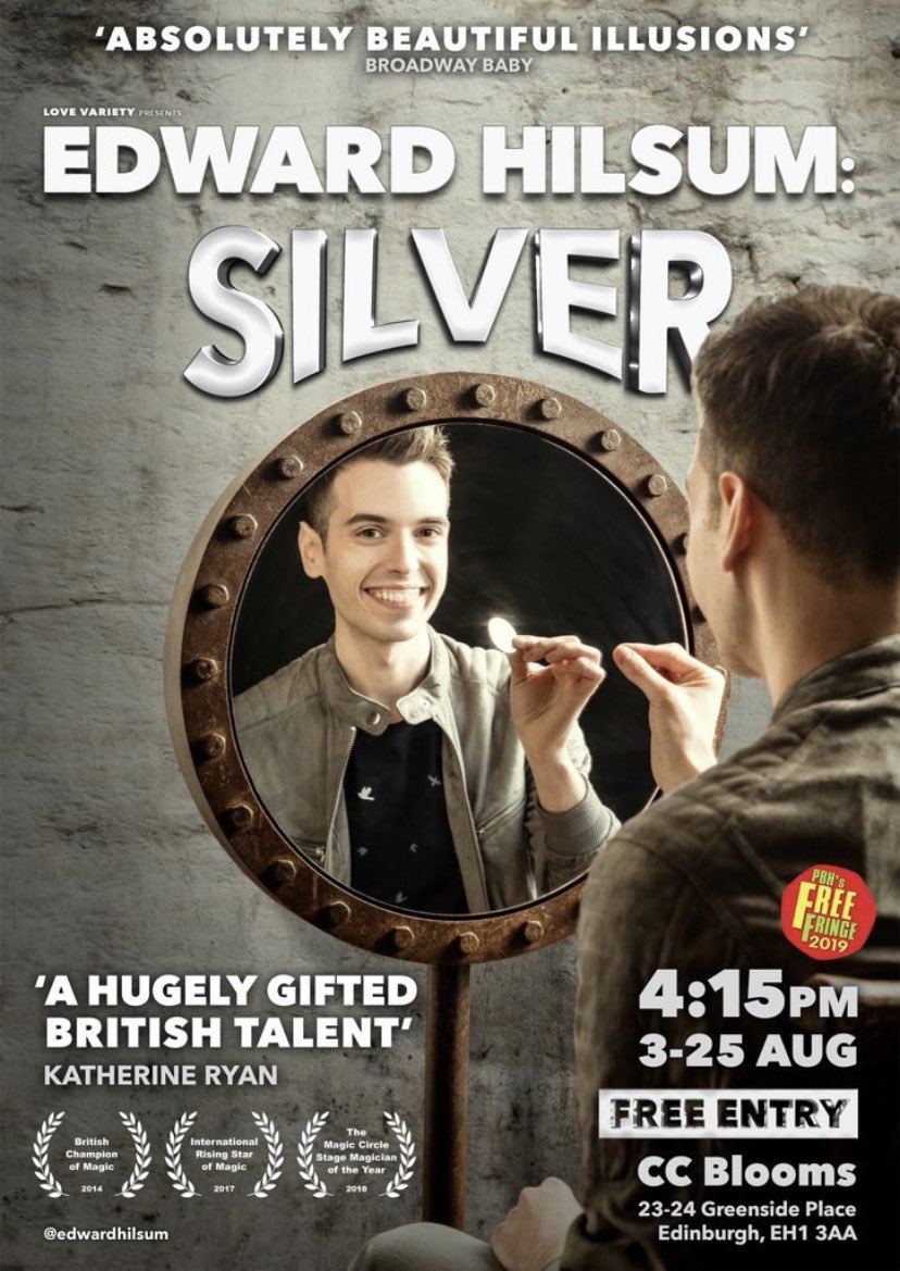 MagicianPodcast's tweet photo. Amazing show at #edfringe from @EdwardHilsum with 2 absolutely killer moments. I loved it. Do go and see!

https://t.co/CmRtmbDm6B

4:15pm CC Blooms https://t.co/ufSBslp3x5
