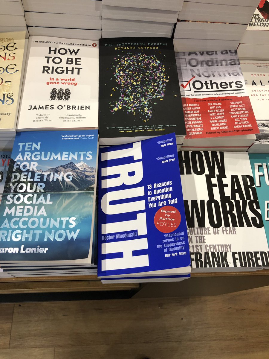 How to kill time before the train... sign some books! #waterloo #truth #comms <a href="/Foyles/">Foyles Bookshop</a>