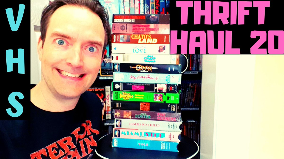 YouTube VHS Haul #20. Good Lord. Just started an overflow room! 📼 youtu.be/wNG0_mWVVXo
.
Please Subscribe to my YouTube channel for Horror Movie Reviews, VHS Thrift Hauls, Blu-ray &amp; VHS Collection Updates! 
.
#vhsthrift #vhsthrifting #vhshaul #vhshunting #vhshunter #vhsthrift
