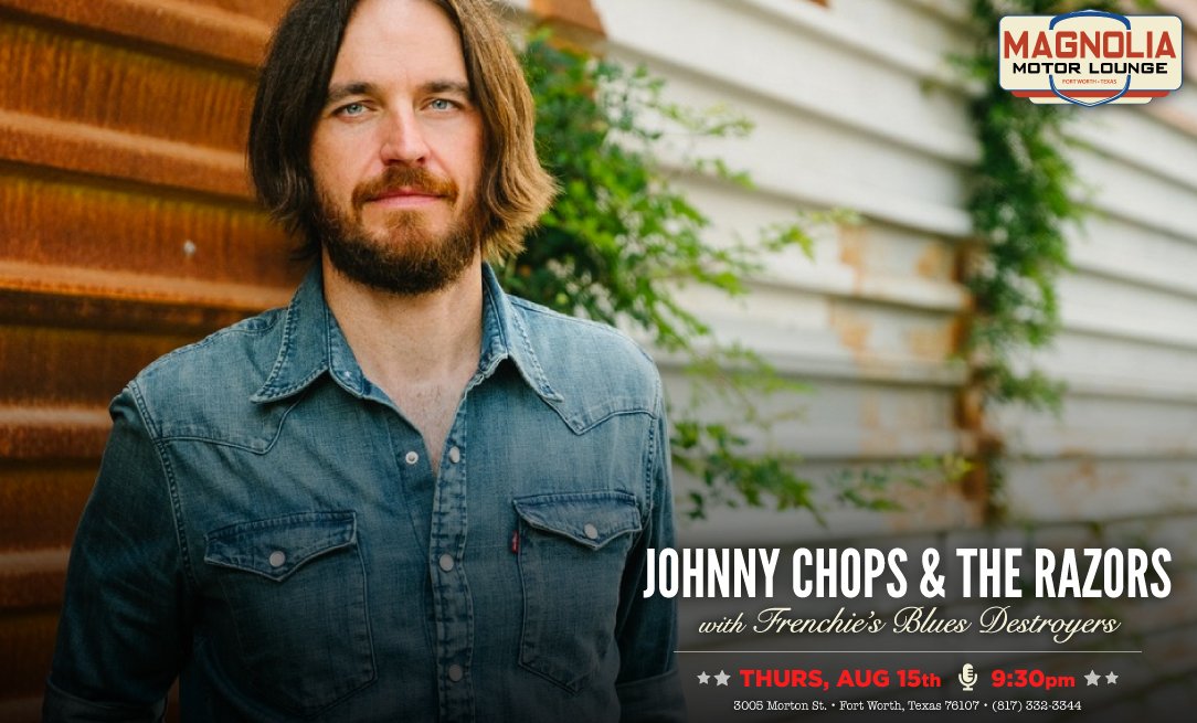 mmlbarftw's tweet photo. As if you needed an excuse to go out tonight! Come to Mags and party with Johnny Chops & the Razors!! Frenchie's Blues Destroyers opens things up at 9:30pm, don't be late!
Tix: https://t.co/QZ3HA1c24k
#LiveAtMags #MML #livemusic #JohnnyChops #bands #fortworth https://t.co/O2S76Q1cBK