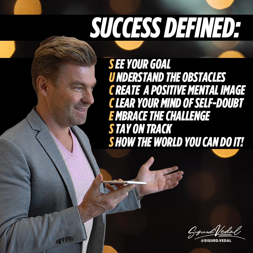 SigurdVedal's tweet photo. How do you define success?
Comment down below! 👇🏻
#sigurdvedal #sucess #successdefinition https://t.co/t1uCiPt8YB
