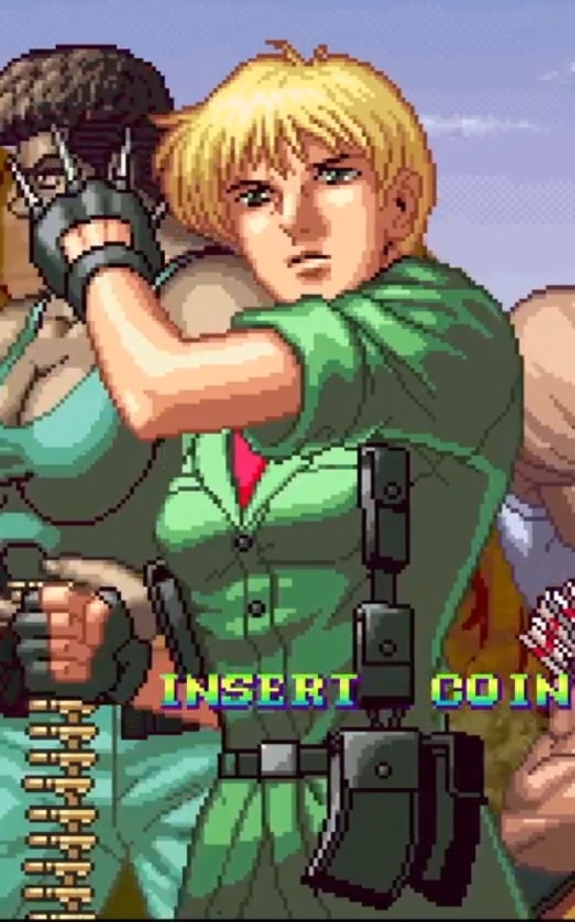 NamcoFan1's tweet photo. @bigstephen44 @SNKHeroinesTTF A lot of those SNK girls are likeable! Speaking of which, have you ever played this run and gun game called #ShockTroopers? If you did, you should probably know who #MariaBee is! This girl! https://t.co/BtPcC6e1sI