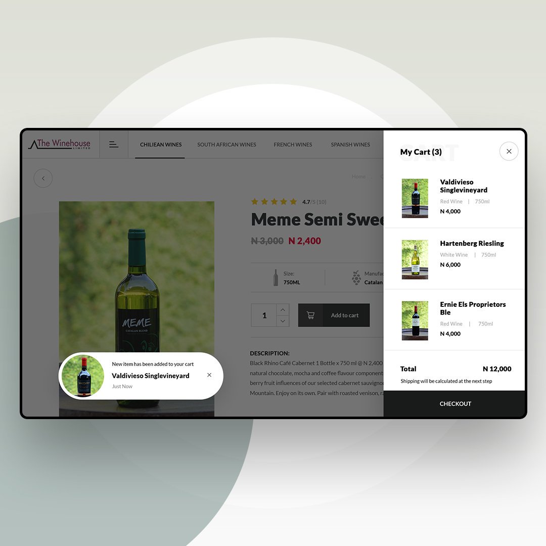 nigomedia's tweet photo. The new look at The Winehouse Limited. 
Located at the heart of Ikoyi, Lagos. They are retailers of excellent quality and inexpensive wines from Chile, South Africa, France, and Spain.

Here is a sneak peek at the product page we are working on.  More screens coming soon. https://t.co/8pq3Tkez7H