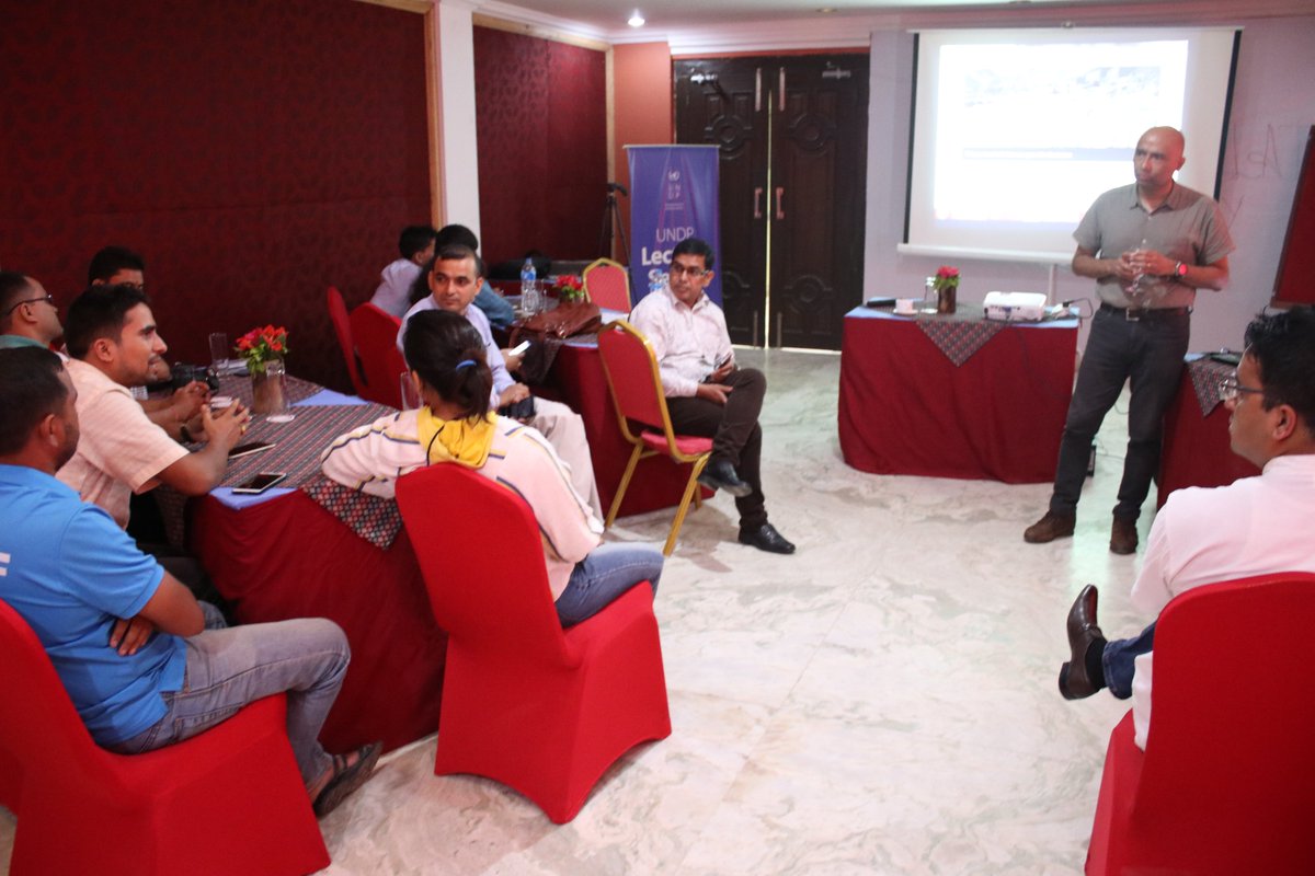 NavinSinghKhadk's tweet photo. As part of #UNDP lecture series, in Dhangadhi, presented to and interacted with journos of far-west Nepal on how #climatically vulnerable their region is. Impressed with their active participation. https://t.co/lmpJplCyp7