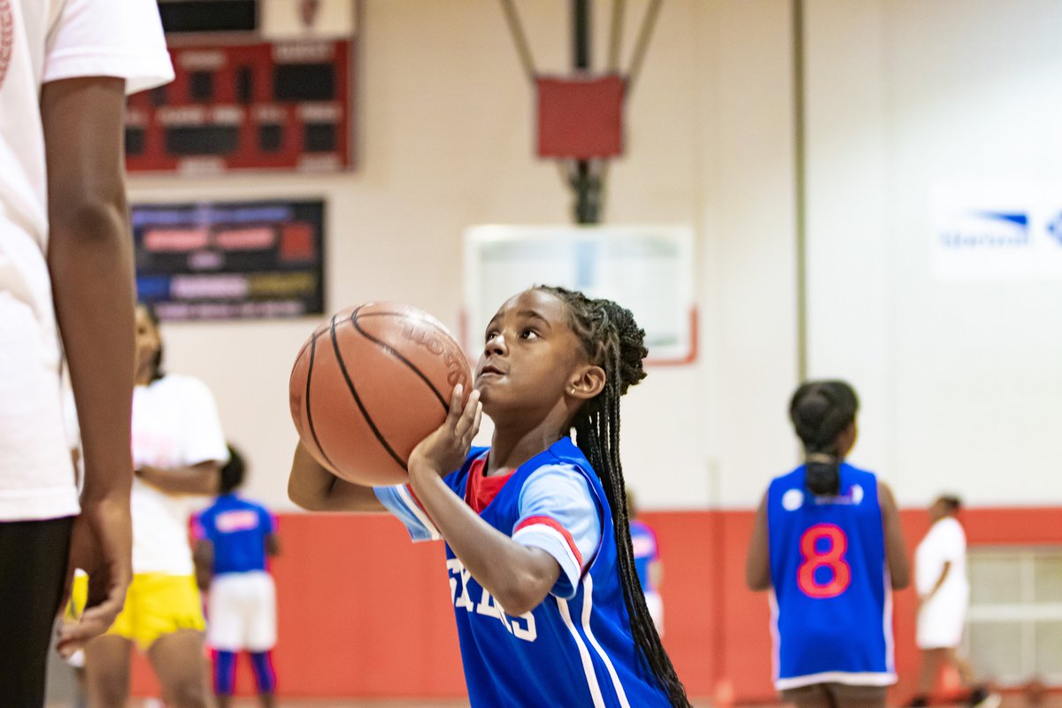SIXERSSTRONG's tweet photo. Yesterday, the @sixers Youth Foundation celebrated their investment in @CHAACamden's HoopHers program, which was founded in partnership with @PhillyYouthBB. 

This eight-week summer program features both on-court and in-classroom programming for more than 50 Camden area girls. https://t.co/gKMplPz8ng