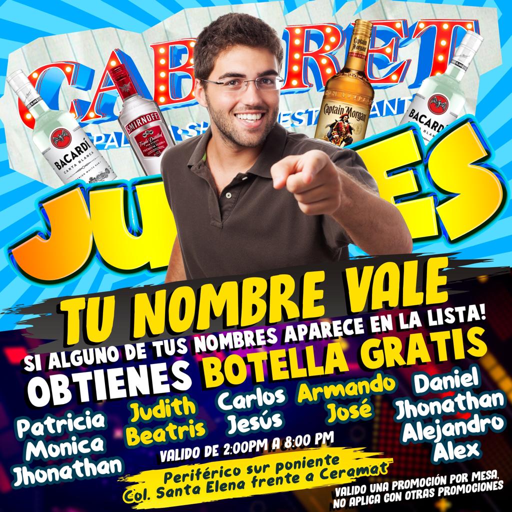 Maurici51153200's tweet photo. ☄☄TU NOMBRE VALE HOY EN CABARET PALAPA SHOW☄☄ SI APARECES EN LA LISTA HOY OBTIENES #POMOGRATIS. RESERVA Y HAZ VALIDA ESTA PROMOCION DE 2PM A 8PM!! INFORMES AL 961.236.47.68 @AnunciaTGZ @eduardoalvare36 @PalapaCabaret https://t.co/EDwwP6kY3O