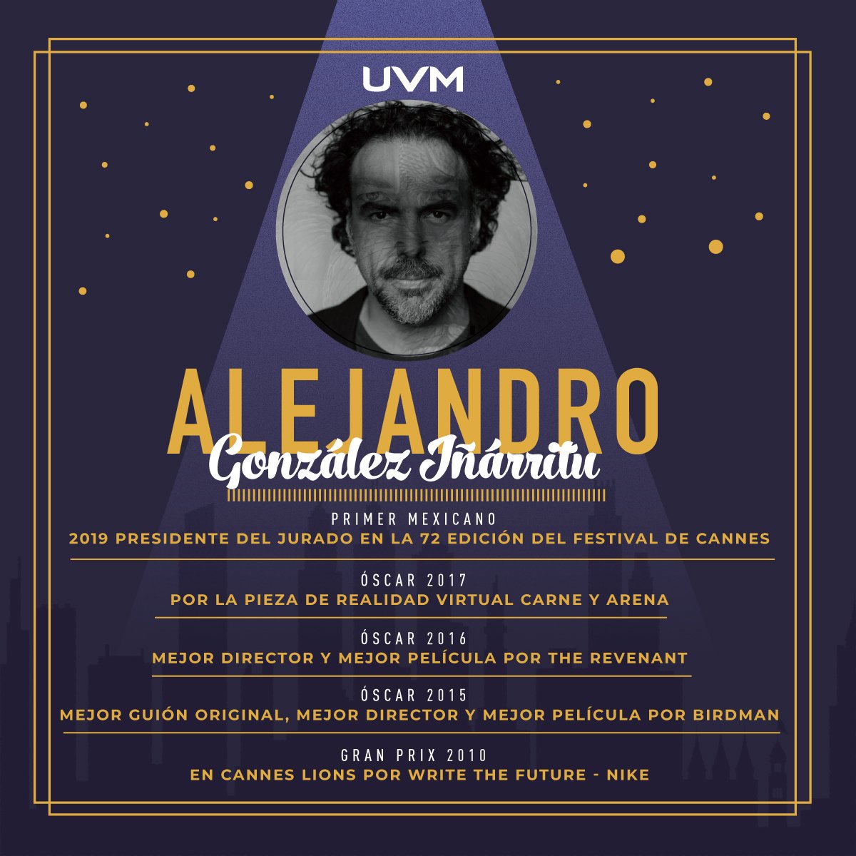 rodear Descripción Máquina de recepción UVM on Twitter: "Un día como hoy, pero de 1963, nace el cineasta Alejandro  González Iñárritu, orgullosamente mexicano. https://t.co/TNTdE7zMyn" /  Twitter