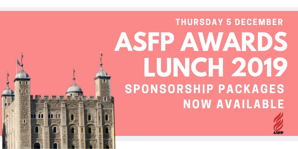 SPONSORSHIP PACKAGES are now available for this year's #ASFPAwardsLunch, taking place 5th December 2019!

Find out more here: asfp.org.uk/asfp-awards-lu…

#events #ASFP #firesafety