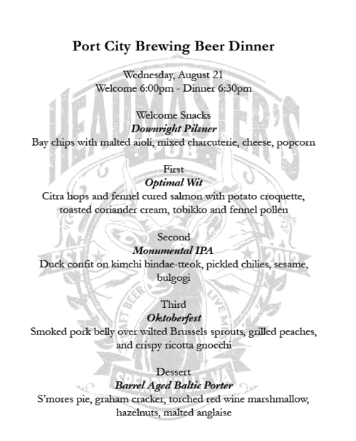 PortCityBrew's tweet photo. Join us this coming Wednesday, 8/21, for a specially curated Beer Dinner at @headmasterspub in #SperryvilleVA! You wouldn't want to miss this Barrel Aged Baltic Porter dessert pairing! 🍽️🍻
Tickets here 👇👇
https://t.co/61NPEtMn7s https://t.co/NEaWJkvAvE