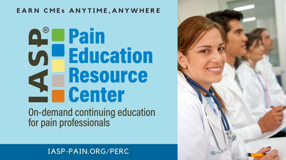 IASPpain's tweet photo. Looking for an easy & convenient way to earn #CMEs? Check out #IASP's Pain Education Resource Center (PERC) - on-demand education for pain professionals. Available for free exclusively to IASP members. Start learning today at https://t.co/eQr4PgcUzF. #studypain #paineducation https://t.co/yZtDrB1SAl
