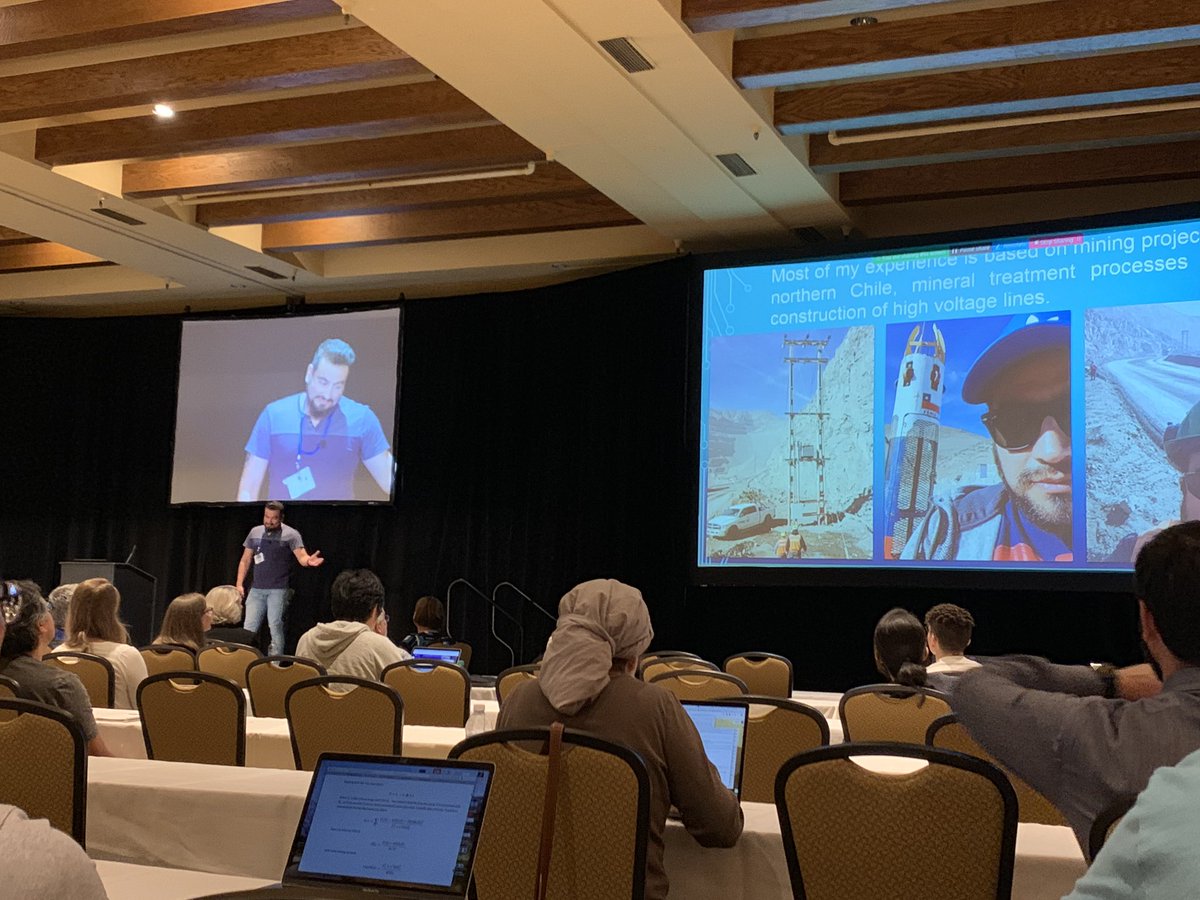 merrdiff's tweet photo. Juan Fabrega works in Chile on the @LSST site and gave his plenary lightning talk in Spanish (slides in English). The awe and discomfort in the room is palpable. He has a baby at home and says it will be a personal achievement to see the telescope reach first light. #lsst2019 https://t.co/2t4HLlDgfe
