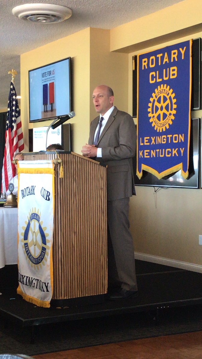 rotarylexky's tweet photo. Today’s speaker is Professor Joshua A. Douglas. An expert on election law. https://t.co/YT4XxFffce