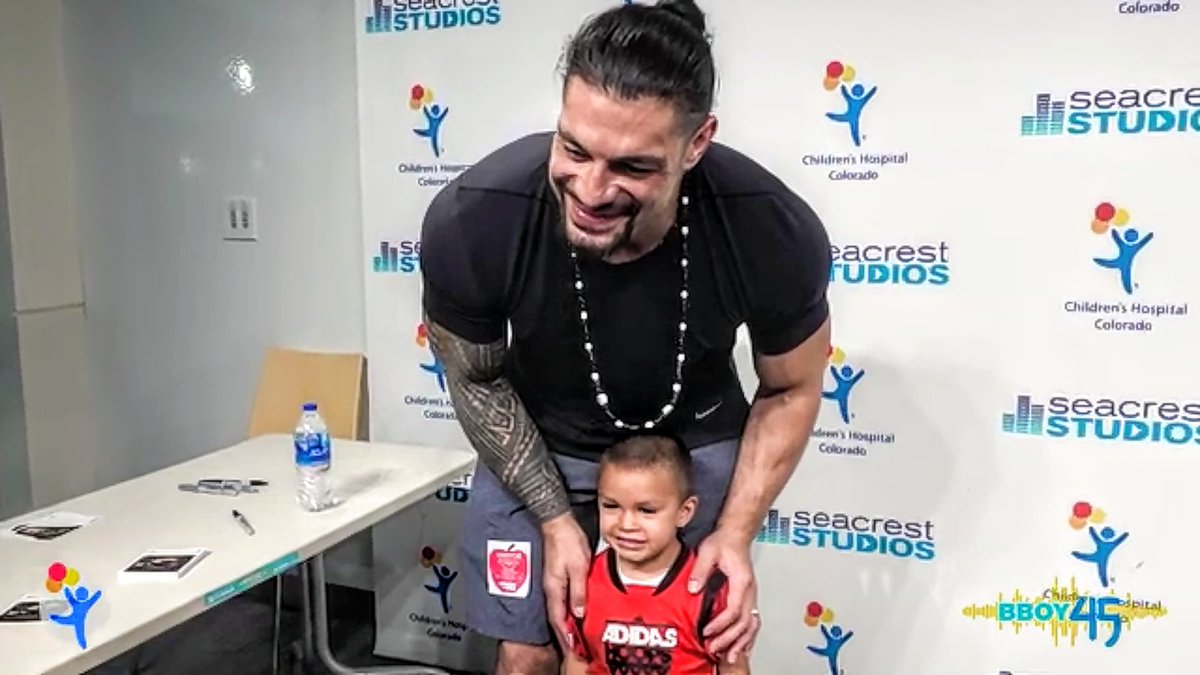 SFR_RR_inspired's tweet photo. The best inspiration & motivation🙌, @WWERomanReigns keeps sharing his strength & compassion with the world. #RomanReigns at children's hospital in Colorado, back in June.
#SeacrestStudios #BBoy45 #RomanEmpire
Video Captures, Credit the video to Ryan Seacrest Foundation/YouTube. https://t.co/yG9js8l5cQ