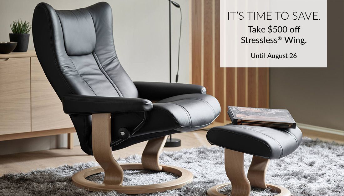 DHomeComfort's tweet photo. $500 off Stressless Wing Recliners from now until August 26th! Come to our location and take one home today! https://t.co/QMd3hcvb55