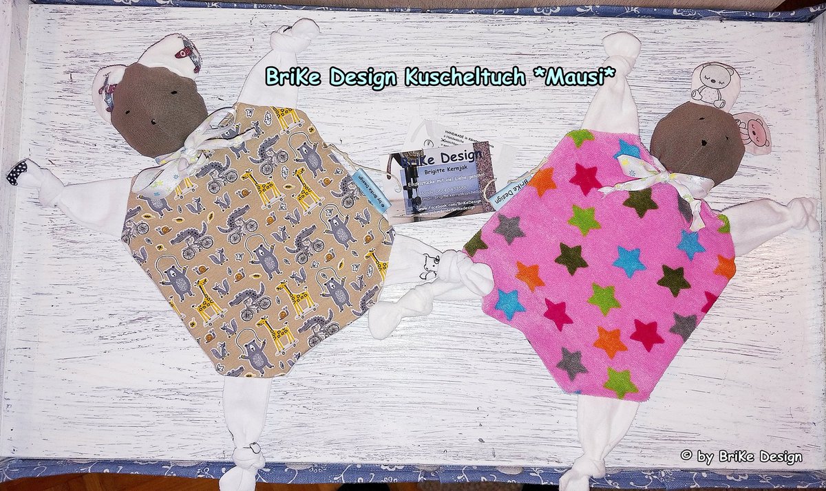 <a href="/BrikeDesign/">BriKe Design</a> #herzige #Baby 💞 #Kuscheltücher *#Mausi* 🐭🐁💞
#Tiere 🦁🐘🐒 🐻✈️⭐️
#Geschenksideen 🎁 #Geburt 💝 #Taufe 🎀
#Herbstmesse2019
palundu.de/brikedesign
kasuwa.de/shop/brike-des…
