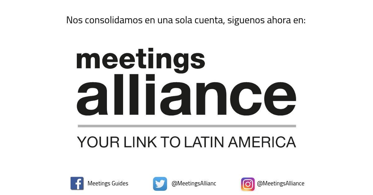 Hola amigos! Estamos unificando esfuerzos y nos consolidamos en una sola cuenta de Twitter a partir del 15 de agosto, síguenos ahora en @MeetingsAllianc
