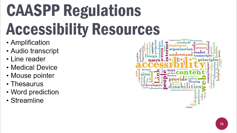 CDEAssessments's tweet photo. Time for Session 2! Let’s welcome Dr. Mike Torres to the stage! Mike will be sharing this years’ updates to the CAASPP system. #studentaccessibility #CDENS2019 https://t.co/xG5wG8sUNn