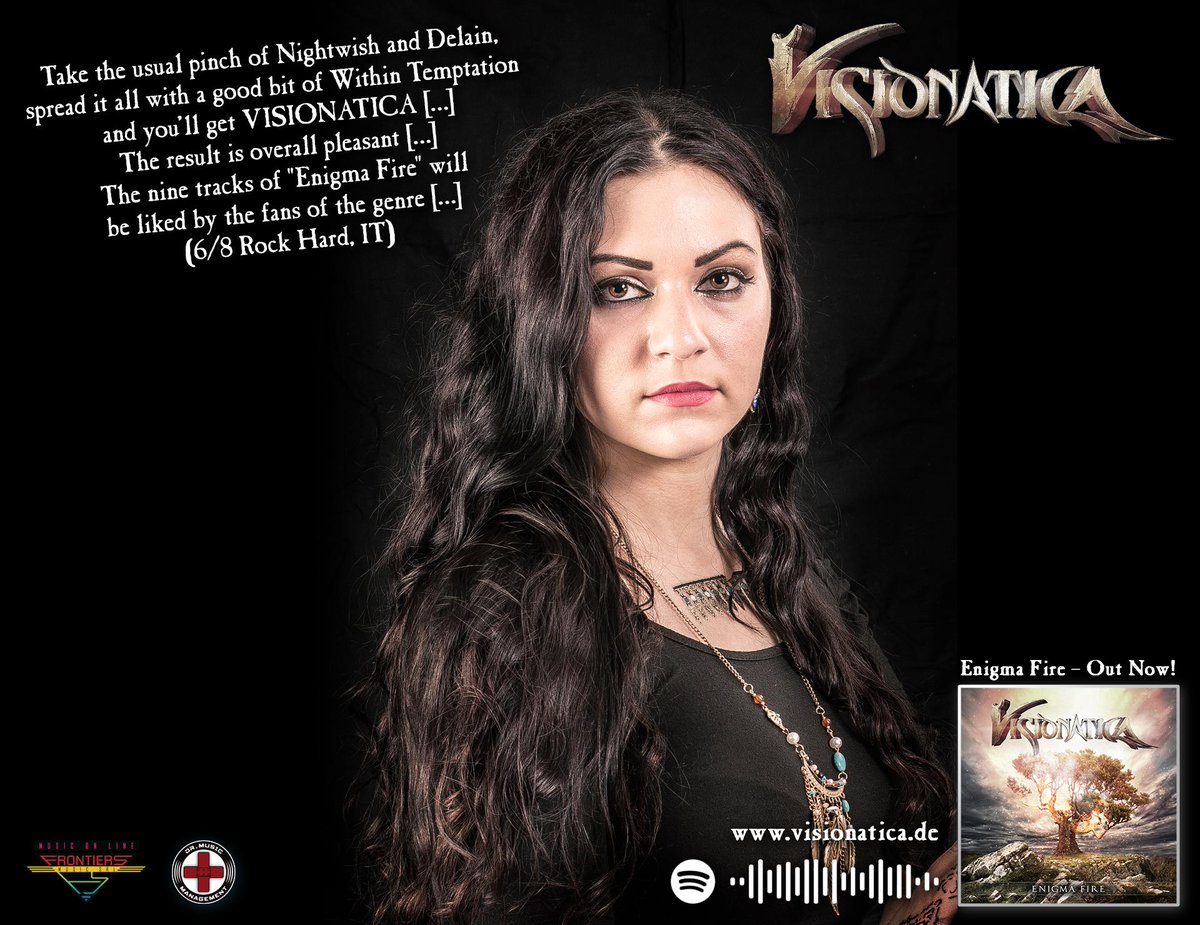 Visionatica's tweet photo. We like to thank Rock Hard Italy for the review for 🔥 “Enigma Fire” 🔥. Besides the review we also had the chance to answer a few questions about our latest album.
#Visionatica #EnigmaFire #FemaleFronted #FemaleFrontedMetal #Metal #HeavyMetalMusic #HeavyMetal #SymphonicMetal https://t.co/QRKBjQj5sK