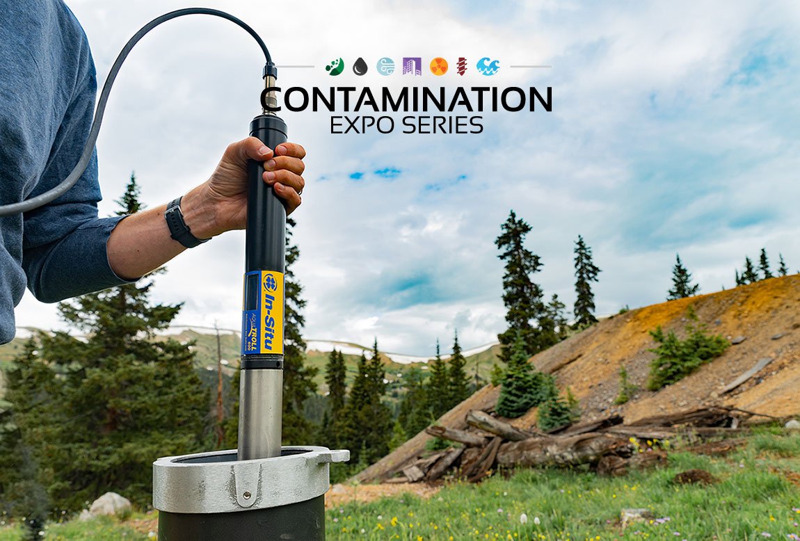 InSituWater's tweet photo. On September 11 and 12, visit us at #contam2019, where we'll have our biggest booth yet: F3, right by the entrance! Improve your #remediation project outcomes and reduce total project costs with accurate, stable instruments that enable real-time monitoring https://t.co/Lr74GslJss https://t.co/KY6efKBTD5