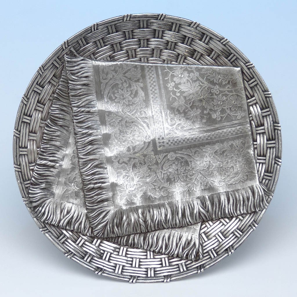 spencermarksltd's tweet image. Kennard &amp;amp; Jenks Antique Sterling Silver Trompe l'oeil Dish, Boston, c. 1876-80 Sold in 2011 is this exquisite plate I would never use but just marvel at as a work of art. #antiquesilver #antiquesterling …