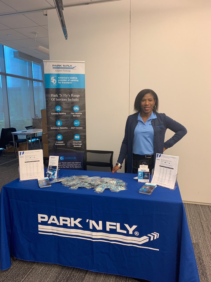 jerryloc's tweet photo. Stop by the Park ‘N Fly booth at the Sysco Corporate Benefits Fair in Houston @parknfly @sysco https://t.co/hhYVo2iGy2