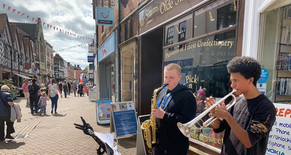Dudes on Tour! Busking in Lichfield today! Thanks for the support #jazz