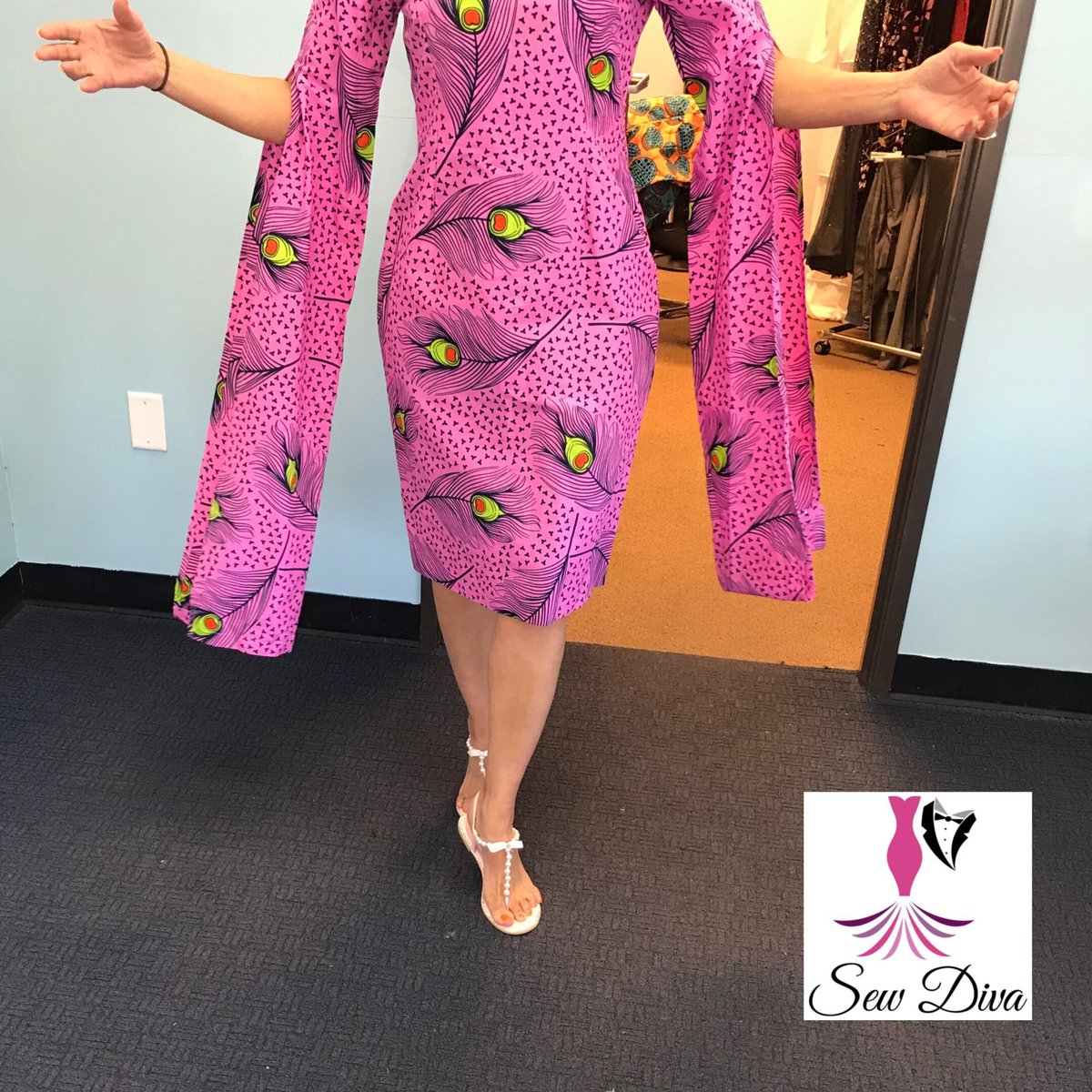Sewdiva2's tweet photo. Shorter sleeve or long?  Give me and our Customer your opinion ASAP. Thanks!  #sewdiva #alterations https://t.co/Q0waiuARYx