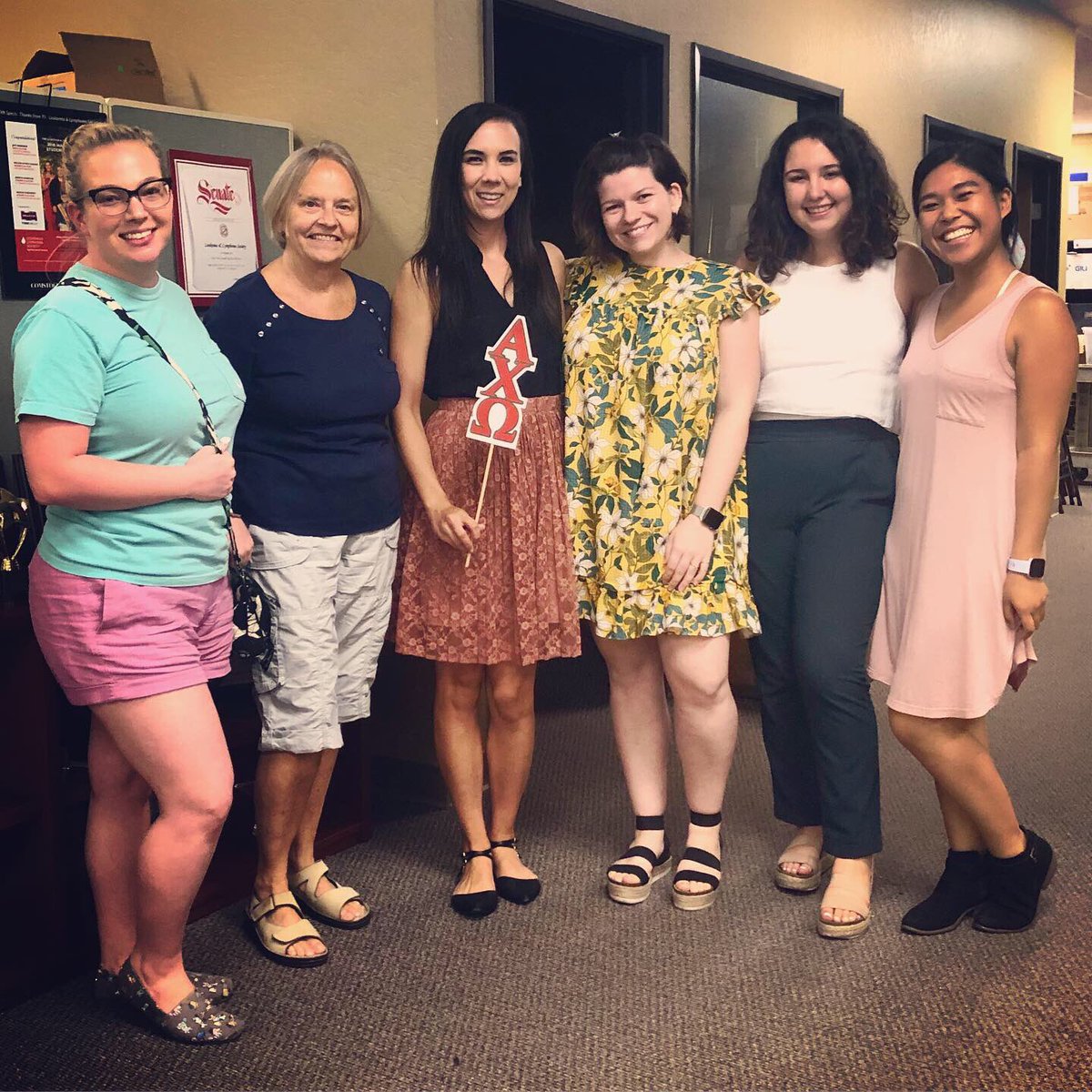 hi_ericabrown's tweet photo. Gamma Psi Gamma Executive Board for 2019-20! Just missing Angelena and Maggie. We’re looking forward to a great year of sisterhood in Sacramento! Check us out at our Fall Formal Meeting on Wed, Aug 28!
#AXOSac @AlphaChiOmegaHQ https://t.co/hBeuBY1Tvh
