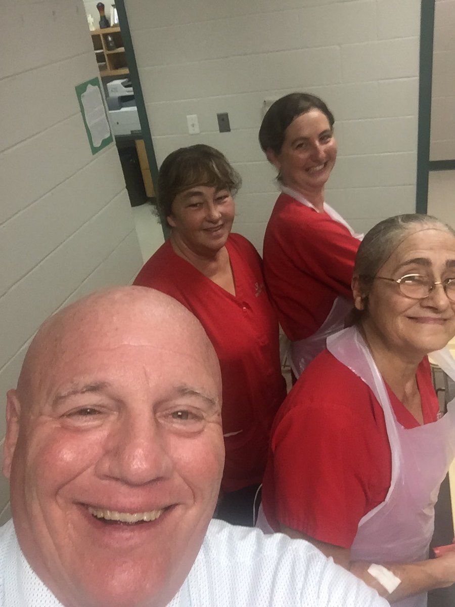 Nacho Thursday at Maurepas!!! Love the red outfits. I did get called down for no hairnet though  ?!?!
⁦<a href="/LppsSfs/">LPPS SFS</a>⁩ ⁦<a href="/Livingston_PPS/">LivingstonPPS</a>⁩ ⁦<a href="/JoeMurphylpsb/">Joe Murphy</a>⁩