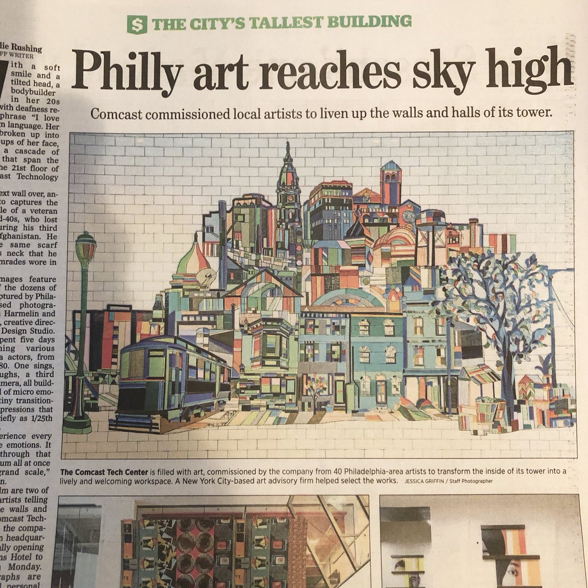 Space 1026 member, <a href="/miriam_singer/">miriam singer</a> and Space 1026 friend, @emledieu were not credited at all in this large photo of their collaborative mural in The <a href="/PhillyInquirer/">The Philadelphia Inquirer</a>. Editor <a href="/phillyinquirer/">The Philadelphia Inquirer</a>, staff writer <a href="/ellierushing/">Ellie Rushing</a>, staff photographer @jessicagriffin_photo DO BETTER!