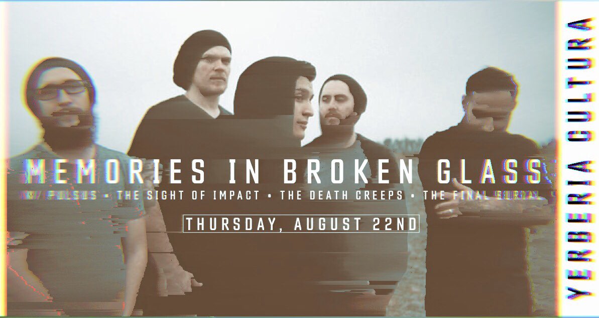 1 week away! Don’t miss @MIBGOFFICIAL at <a href="/YerberiaCultura/">Yerberia Cultura</a> w/ <a href="/TSOIofficial/">The Sight Of Impact</a> <a href="/thefinalburial/">The Final Burial</a> <a href="/pulsus/">pulsus</a> @thedeathcreeps!
.
.
$5 tickets on <a href="/eventbrite/">Eventbrite</a> 
ALL AGES | MUSIC | FOOD | ART