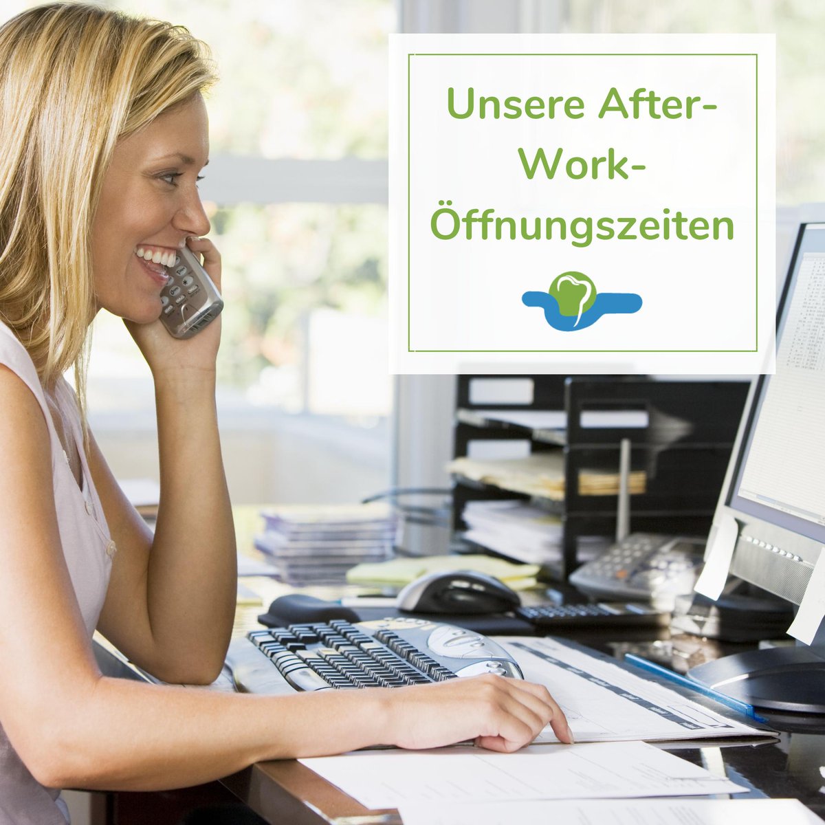 Ihr arbeitet und findet es schwer eure Arzttermine an die Arbeitszeiten anzupassen? Genau deswegen haben wir spezielle After-Work-Öffnungszeiten für unsere Praxis eingeführt. So könnt ihr auch noch ganz bequem nach der Arbeit zum Zahnarzt, ganz ohne euch zu stressen. 😊