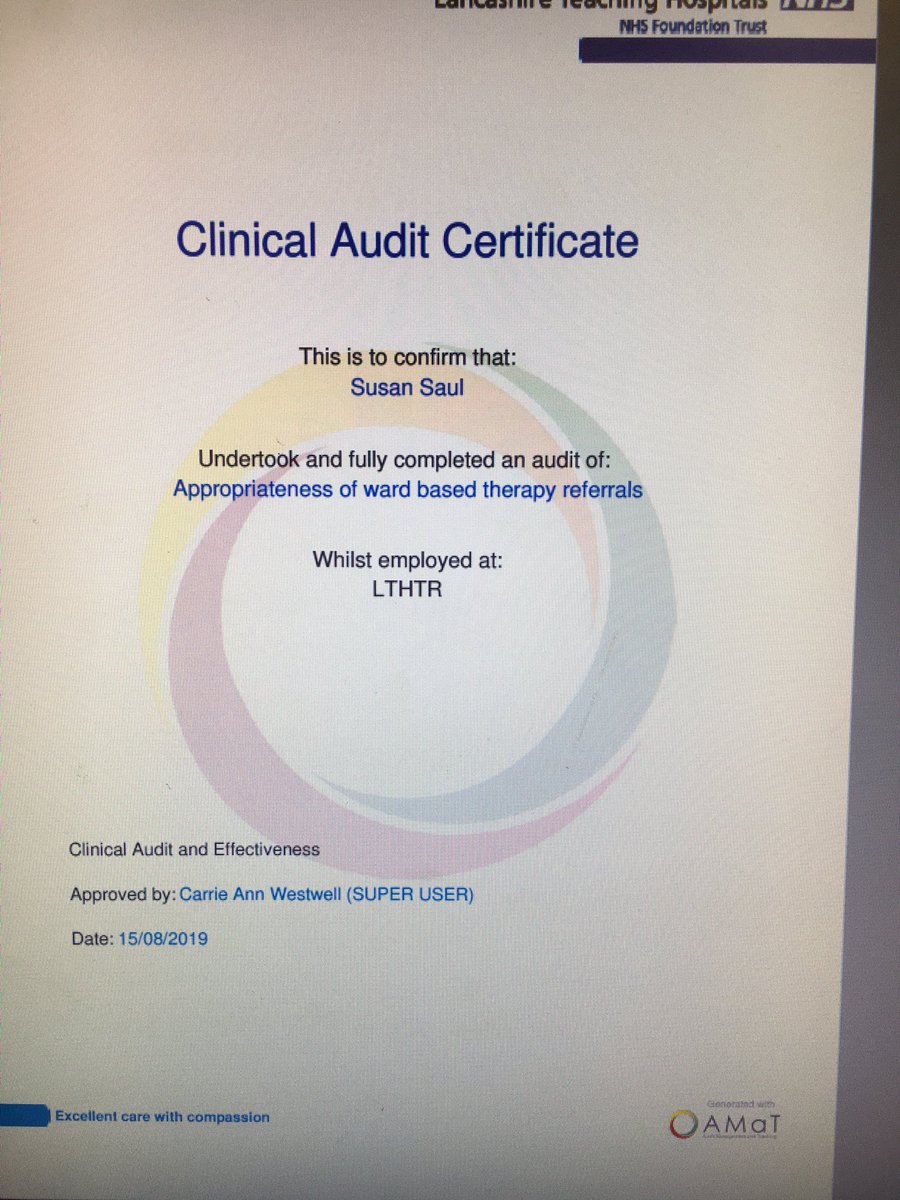 Today I signed off an audit we’ve been working on for the past couple of months. We’ve implemented some training and our traffic light referral posters....now it’s time to re-audit #24hours #coretherapies #referralcriteria