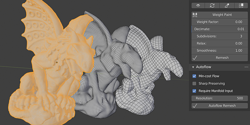 superhivemarket's tweet photo. DynRemesh 2.5 is a quad-based remesher for #b3d 2.8, assisting in retopology for your dyntopo sculpts &amp; 3d scans containing too many tris. Includes support for QuadriFlow, which is a scalable algorithm for generating quadrilateral surface meshes. https://t.co/fwonyECymk https://t.co/MUnlVQ86Am