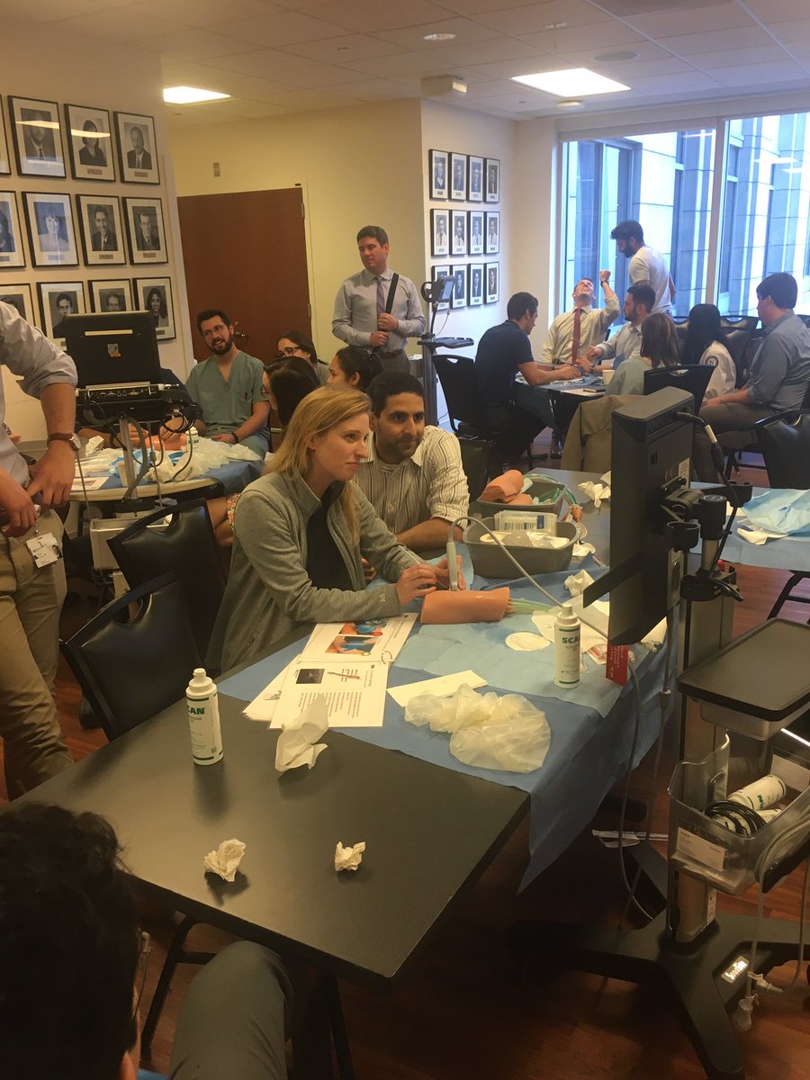 NU_IntMed's tweet photo. (3 of 3) But the fun didn't stop there..we also had USGPIV placement with Dr. Debri Mitra and #medfriends from EM, nursing and recent graduates Sean Connolly, MD, @freebyrdmd and @MichaelOhMD. 👏👍  Not to mention the #SocialEvent with Wafik Sedhom, MD in his smart blazer 😉 https://t.co/l9G5QtkLO7