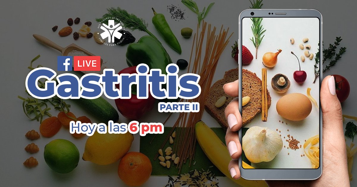 iSurgery_'s tweet photo. ¡Hoy no te puedes perder nuestro Facebook Live en punto de las 6:00 pm! 😊

Hablaremos sobre la Gastritis parte II

Recuerda dejar tus dudas en los comentarios. 👇 https://t.co/rTptey0YXK