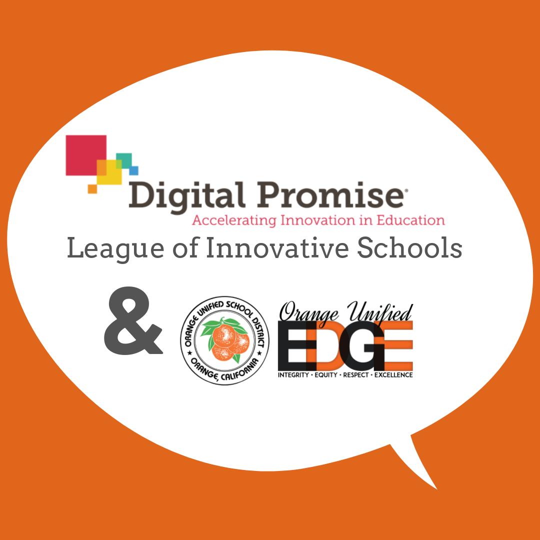 OrangeUnifiedCA's tweet photo. We are excited to announce that we have been selected to join the Digital Promise League of Innovative Schools! This partnership will help us provide students with the #OrangeUnifiedEDGE
More: https://t.co/5lfaIWLCLy https://t.co/ntmEgcH18I