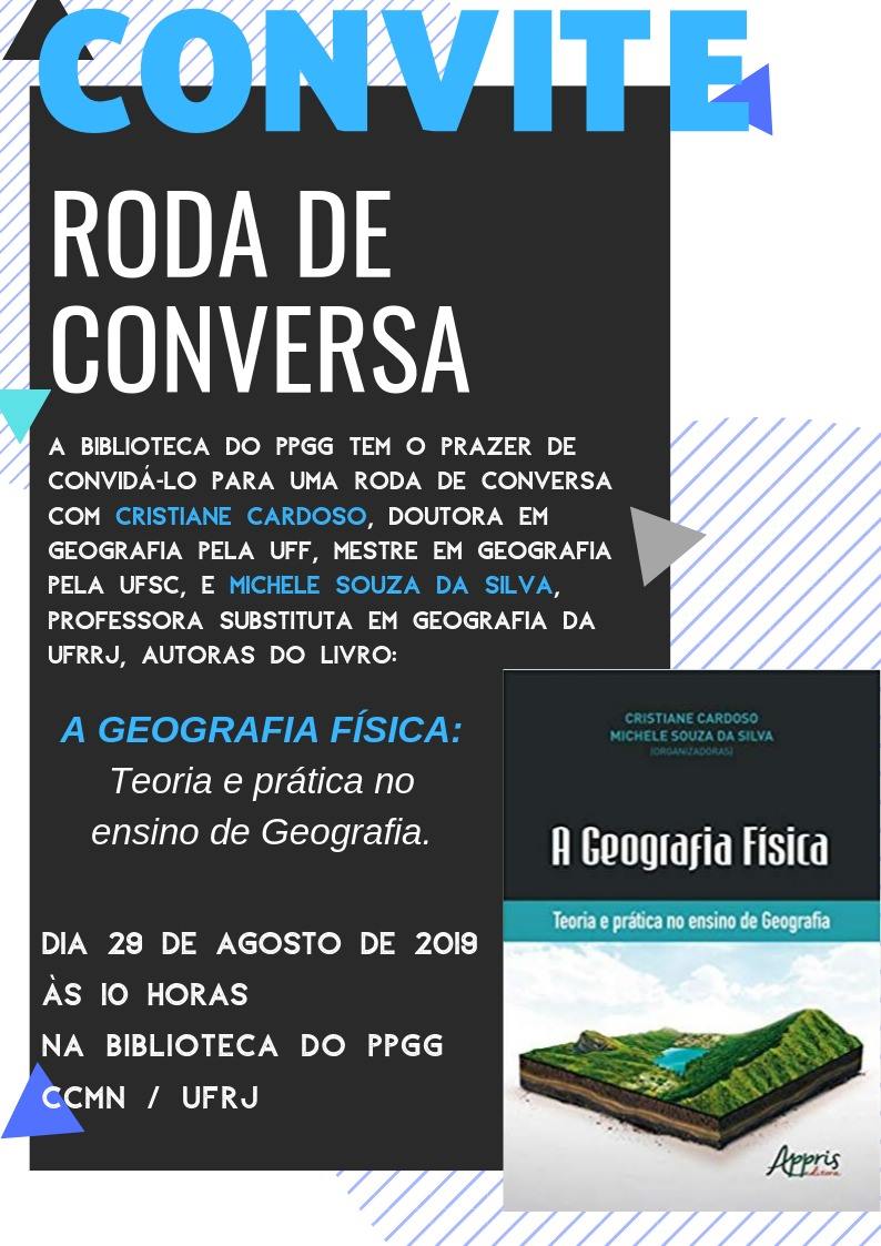 "Roda de conversa na biblioteca" pretende aproximar os alunos dos autores para discutirem assuntos atuais da Geografia. Com as autoras Cristiane Cardoso (doutora em geografia pela UFF e Michele Souza da Silva (professora de geografia da UFRRJ.)
#ippur #ufrj #bibliotecadoippur https://t.co/RpOxmJVLVt
